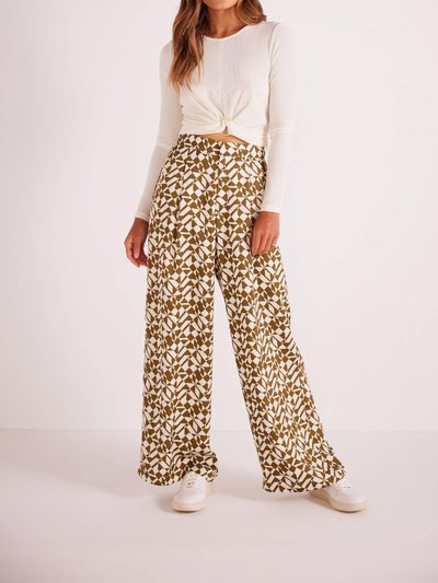 Minkpink Flynn Wide Leg Pant In Cream/green product