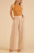 Kennedy Wide Leg Pant In Tan/white - Tan/White