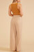 Kennedy Wide Leg Pant In Tan/white