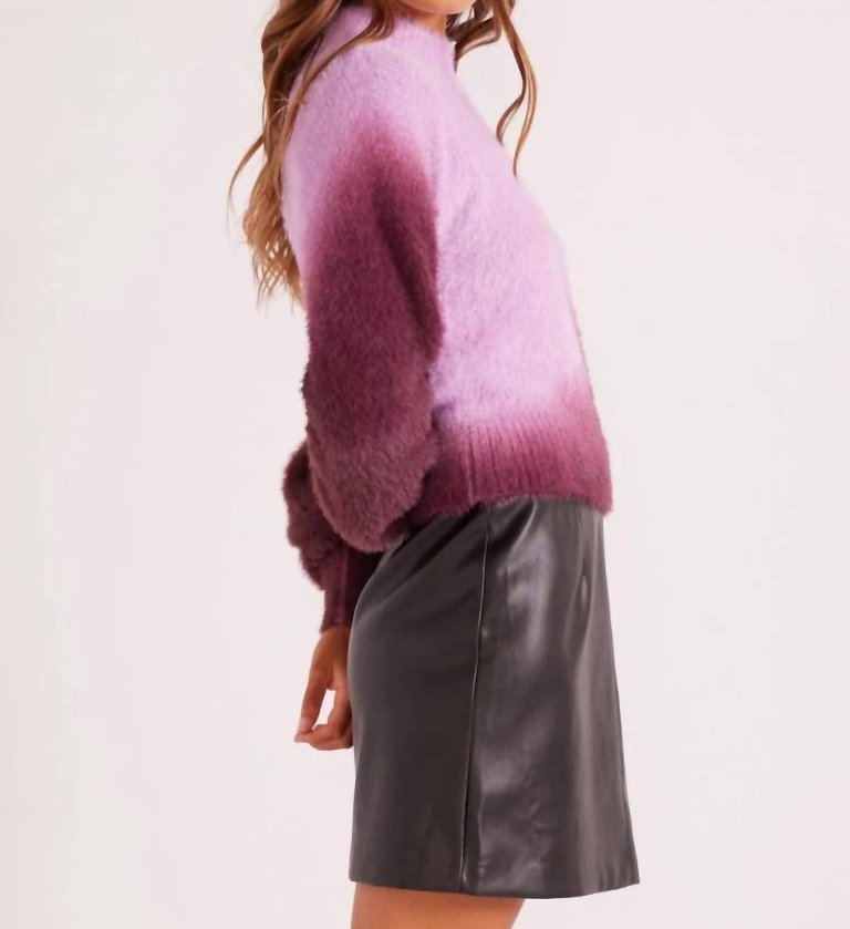 Nola Dip Dyed Sweater In Lilac