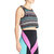 Personal Best Sleeveless Geometric Tank Crop Top - Multi-Color