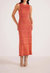 Raphael Knit Midi Dress In Amber - Amber