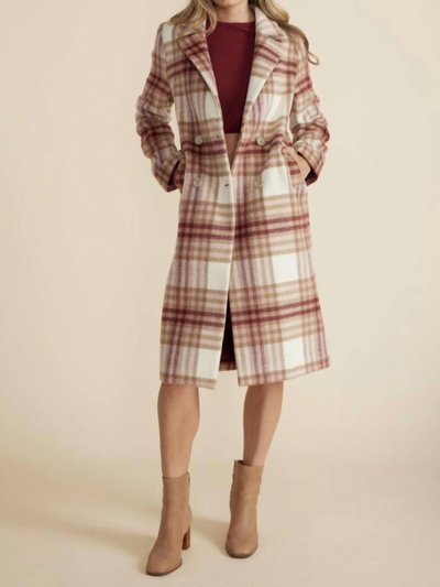 Minkpink Riley Check Coat In Red product