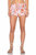 Sea Animal Floral Tassel Side Ruched Shorts Pants - Pink