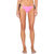 Shocking Side Tie Black Strap Bikini Bottom - Pink