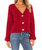 Skylar Rib Cardigan - Red