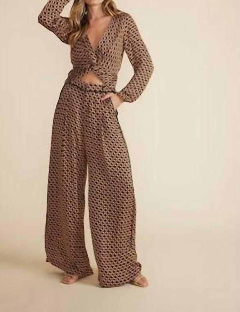 Valentina Wide Leg Pants In Multi - Multi