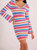 Wilma Pointelle Knit Dress In Multi Stripe - Multi Stripe