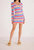 Wilma Pointelle Knit Dress In Multi Stripe