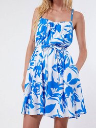 Zinnia Mini Dress In Blue Multi - Blue Multi