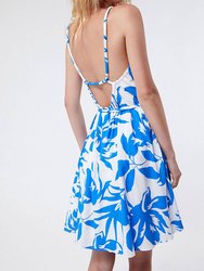 Zinnia Mini Dress In Blue Multi