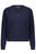 100% Cashmere Ls Shrunken V Neck - Navy