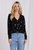 Cashmere Foil Star Cardigan - Black/Gold