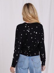 Cashmere Foil Star Cardigan