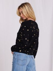 Cashmere Foil Star Cardigan