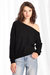 Cashmere Off The Shoulder Top - Black