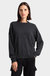 Cashmere Overiszed Crew Neck Sweater - Black Charcoal