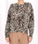 Cashmere Oversized Crew Sweater - Leopard