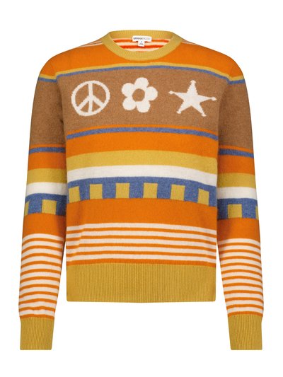 Minnie Rose Cashmere Peace At The Saloon Crewneck Sweater product