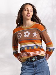Cashmere Peace At The Saloon Crewneck Sweater