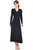 Cashmere Ribbed V-Neck Maxi Dress - Black