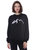 Cashmere Ski Mogul Crewneck Sweater - Black/White