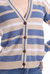 Cashmere Striped Cardigan With Tipping