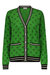 Cashmere Tennis Club Print Cardigan - Pink Pearl - Golf Green