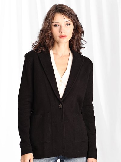 Minnie Rose Cotton Blend Fitted Blazer product