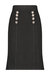 Cotton Blend Sailor Pencil Skirt - Black