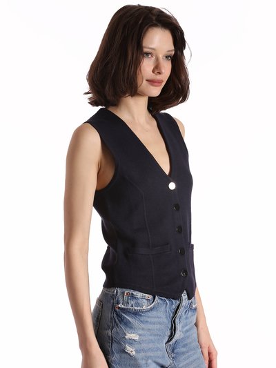 Minnie Rose Cotton Blend Vest With Snaps product