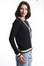 Cotton Cable Cardigan With Striped Detail