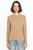 Cotton Cable Long Sleeve Crew With Frayed Edges Sweater