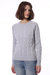 Cotton Cable Long Sleeve Crew With Frayed Edges Sweater