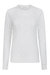 Cotton Cable Long Sleeve Crew With Frayed Edges Sweater - White
