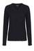 Cotton Cable Long Sleeve V-Neck With Frayed Edges Sweater