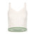 Cotton Cashmere Cable Bralette With Tipping - Golf Green/White