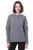 Cotton Cashmere Cable Crew With Ottoman Stripe Sleeve Sweater