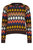 Cotton Cashmere Chevron Crew Sweater - Multi Combo