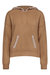 Cotton Cashmere Embroidered Fringe Hoodie - Camel