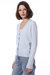 Cotton Cashmere Frayed Cardigan