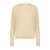 Cotton Cashmere Frayed Edge Crew Sweater - Brown Sugar