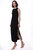 Cotton Cashmere Frayed Edge Maxi Tank Dress - Black