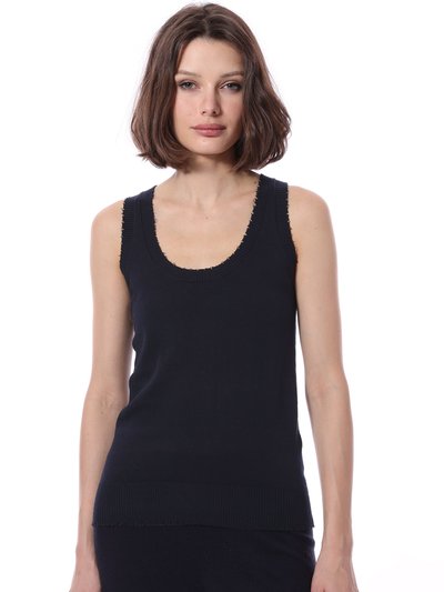 Minnie Rose Cotton Cashmere Frayed Scoop Neck Tank product