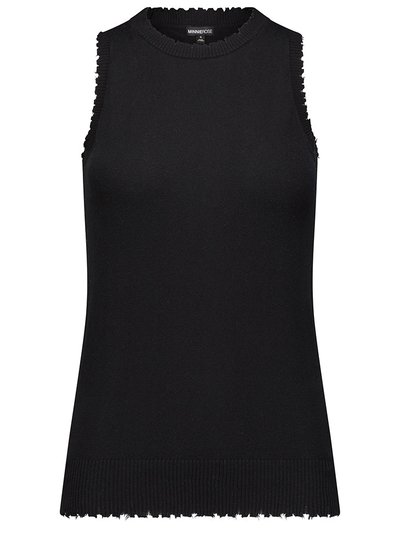 Minnie Rose Cotton Cashmere Frayed Tank product