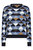Cotton Cashmere Geo Intarsia Pullover Sweater - Multi Combo