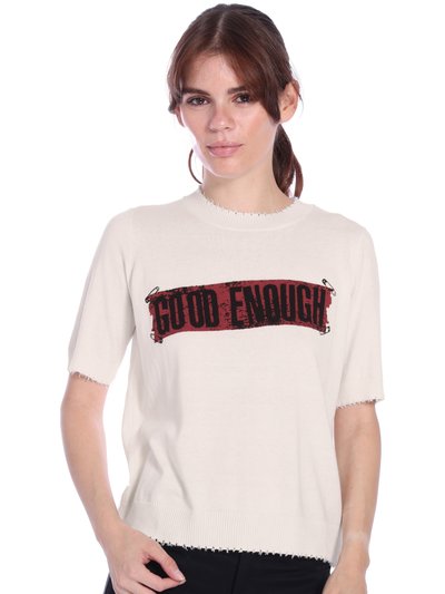 Minnie Rose Cotton Cashmere Good Enough Frayed Edge Tee  FINAL SALE product