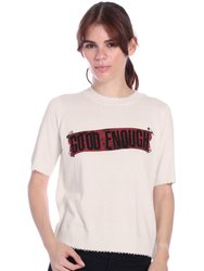 Cotton Cashmere Good Enough Frayed Edge Tee - Starch