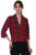 Cotton Cashmere Mixed Plaid Blazer  FINAL SALE - Red Combo