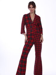 Cotton Cashmere Mixed Plaid Blazer  FINAL SALE